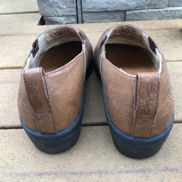 Ariat Slip On Sandal Western Paddock Leather size 7 B - Picture 6 of 11